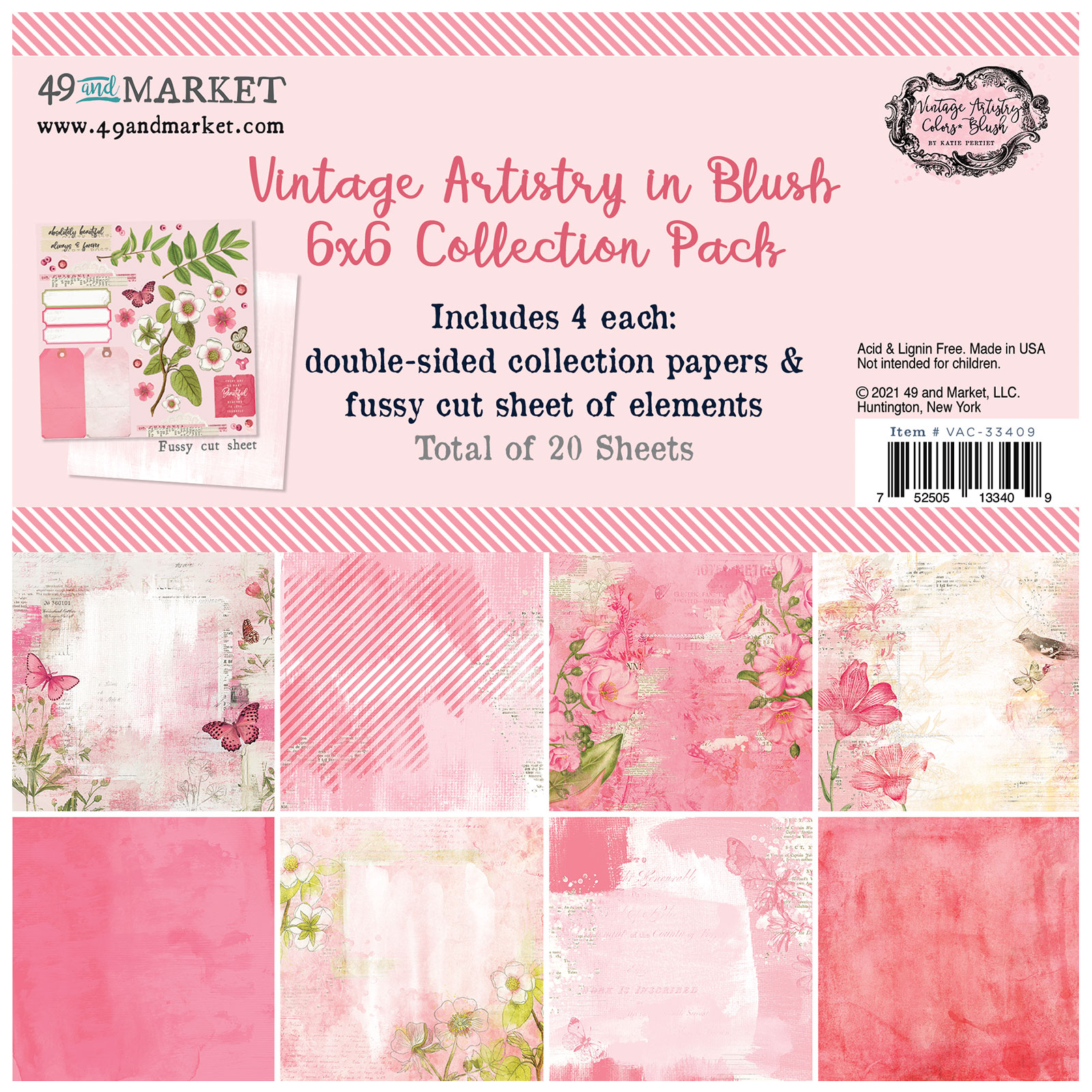 Blush Vintage Artistry 6x6 Collection Pack
