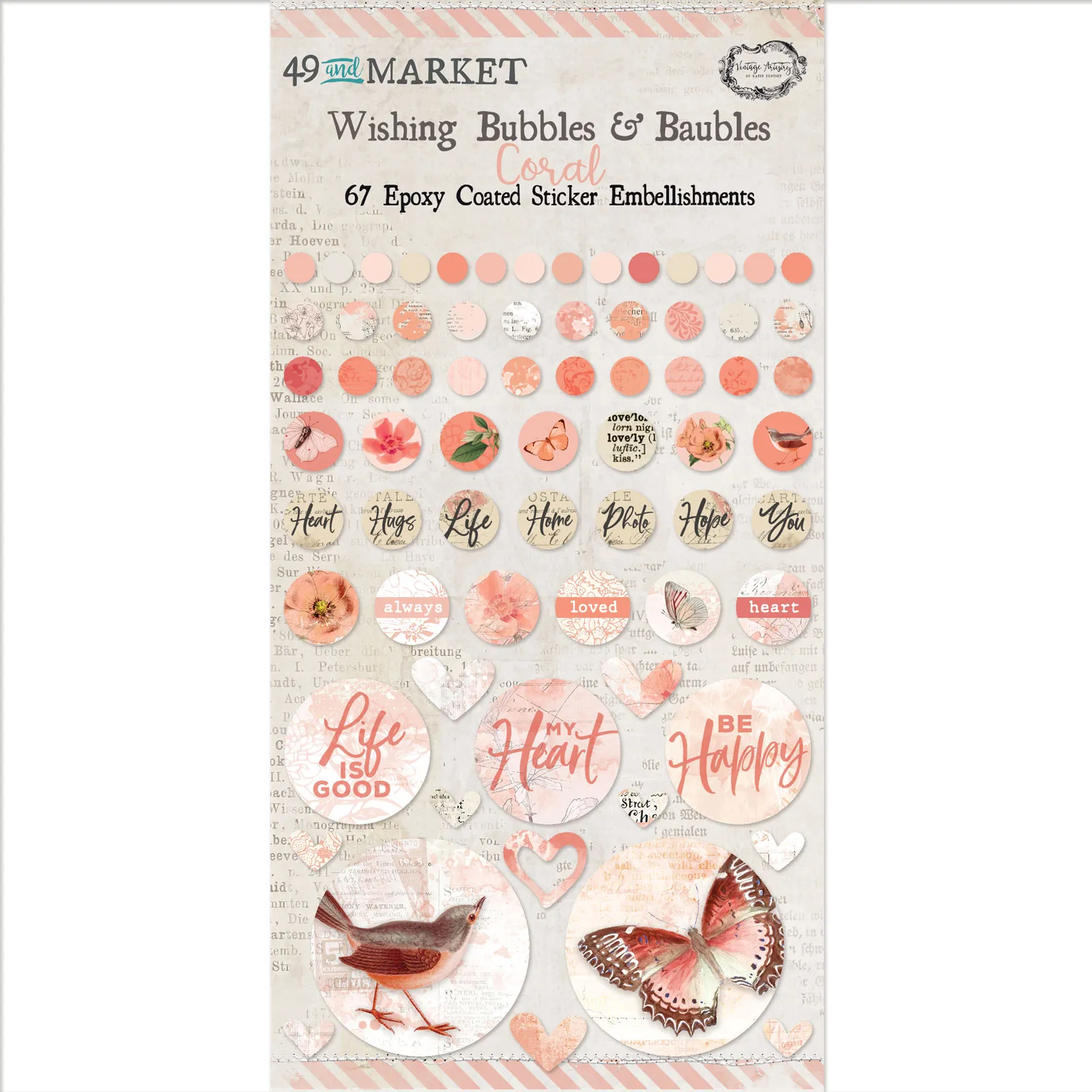 Coral Wishing Bubbles and Baubles