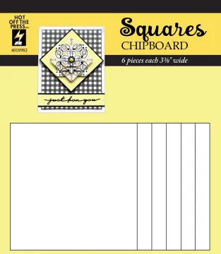 Square Chipboard, 6 pieces