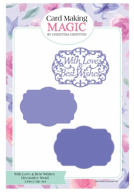 With Love & Best Wishes Card Making Magic Die Set Decorative Words