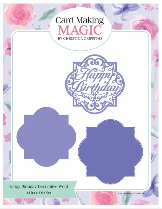 Happy Birthday  Card Making Magic Die Set Decorative Words