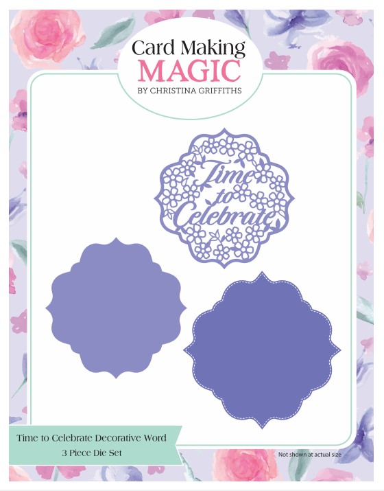 Time to Celebrate Card Making Magic Die Set Decorative Words