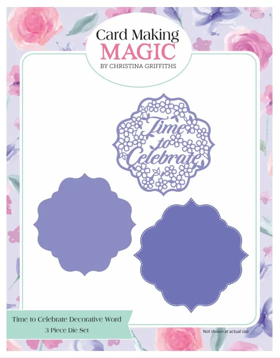 Time to Celebrate Card Making Magic Die Set Decorative Words