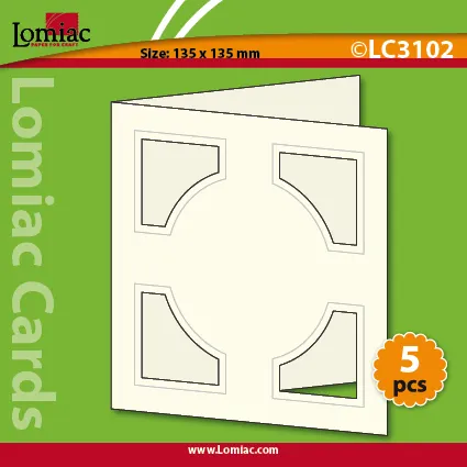 Fancy Circle Die-Cut Cards, 5 pack