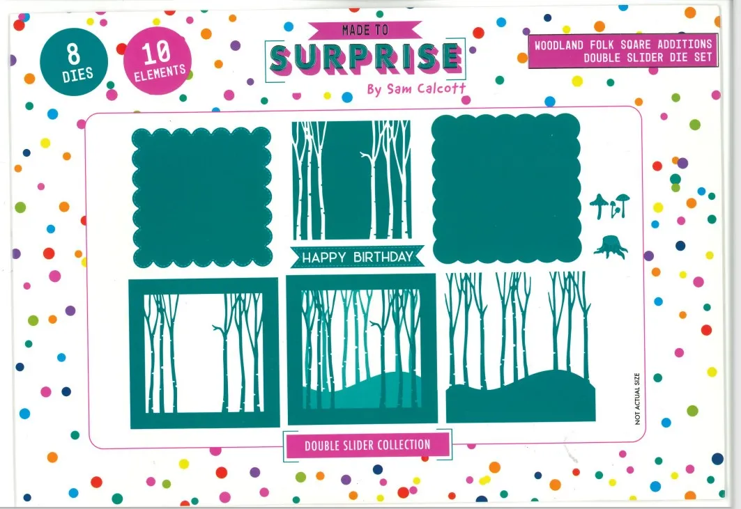 Square Slider/Shaker Card Additions Die Set Double Slider by Made to Surprise