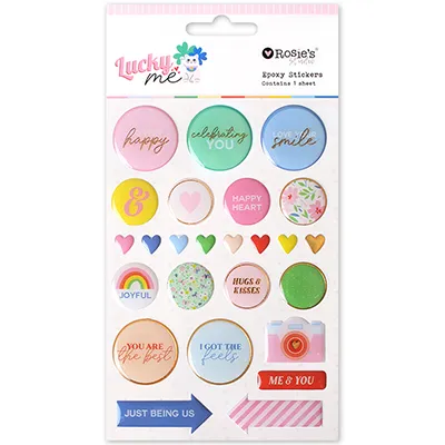 Lucky Me Epoxy Stickers