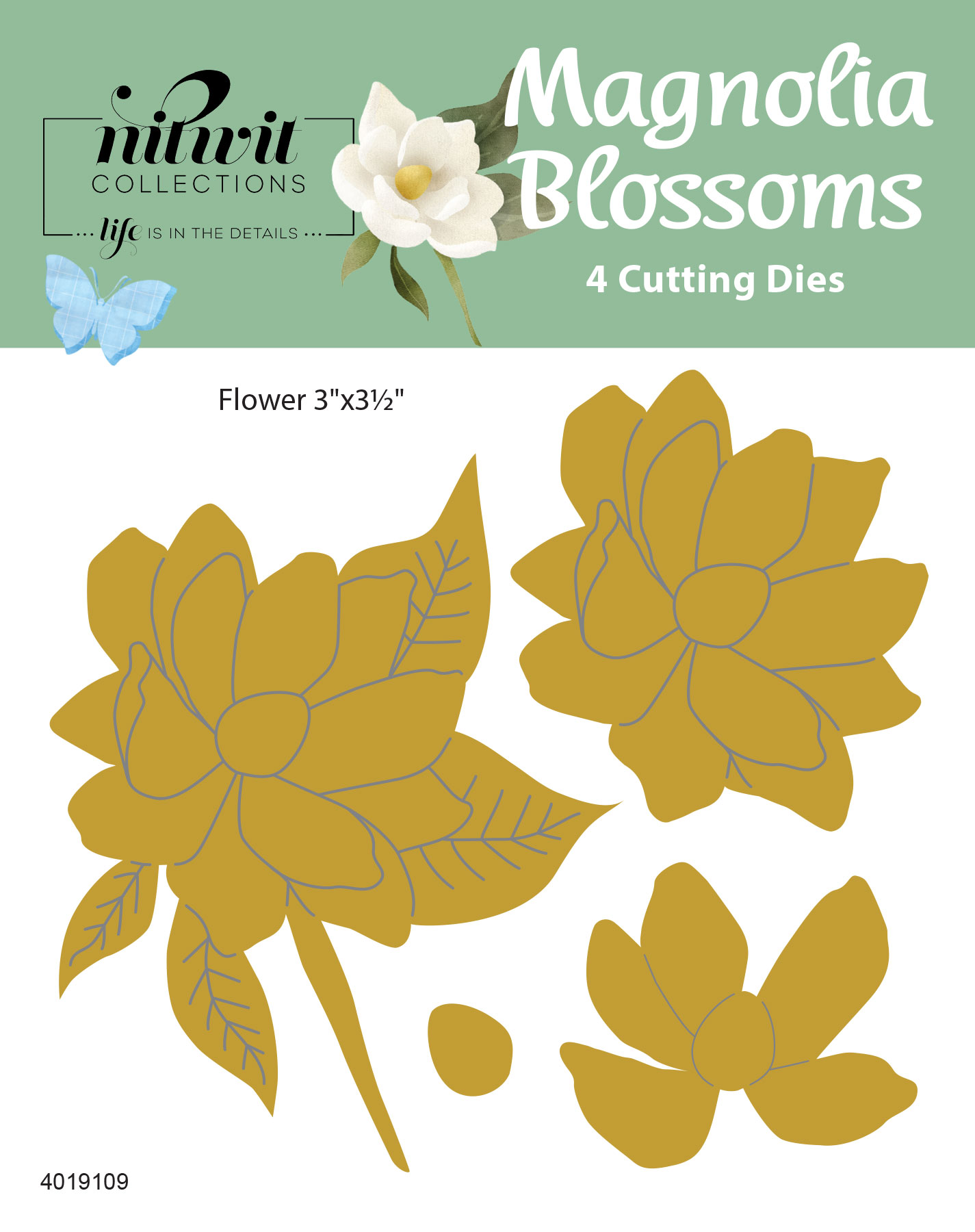 Magnolia Blossoms Cutting Dies by NitWit