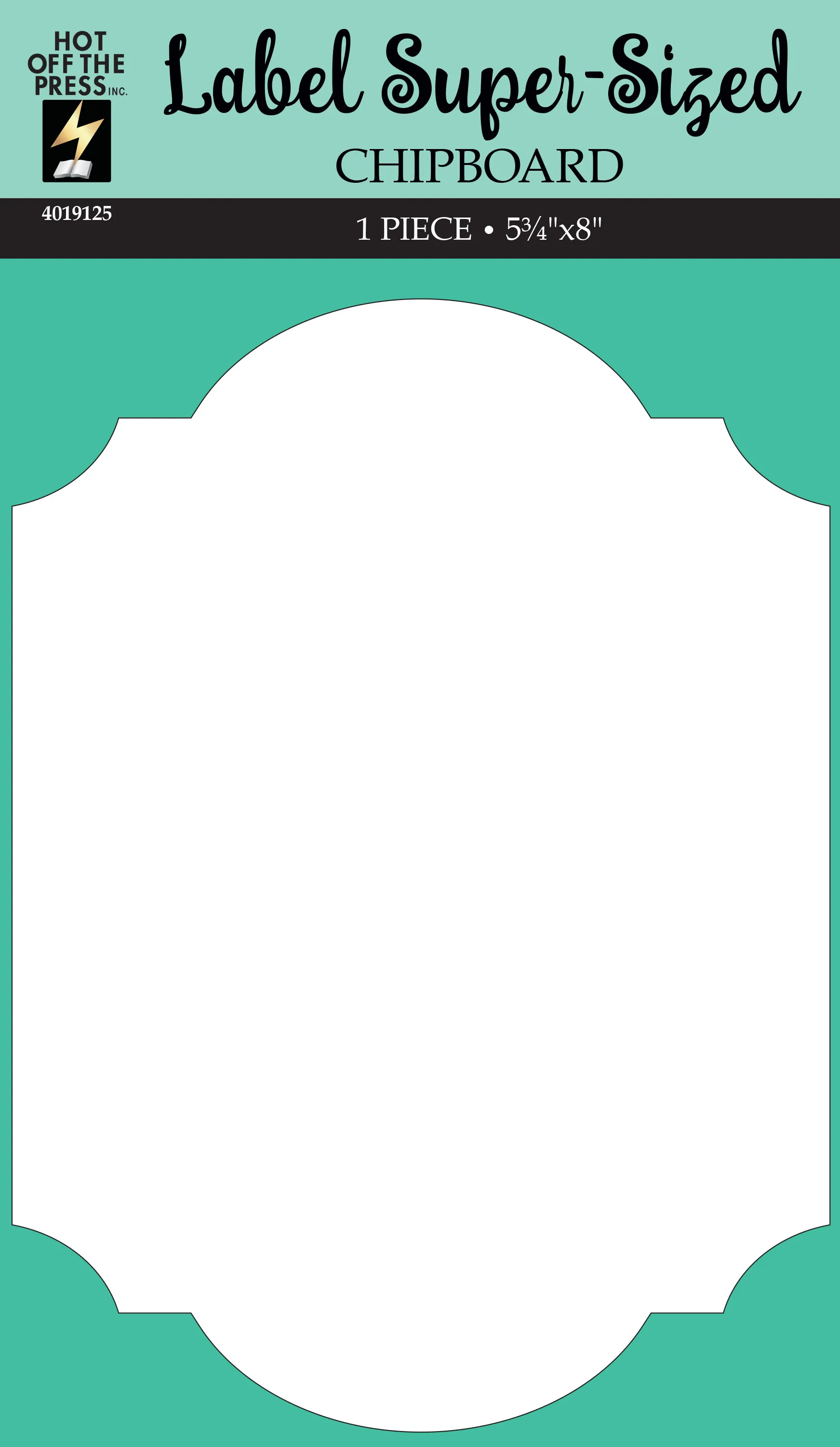 Label Super-Sized Chipboard