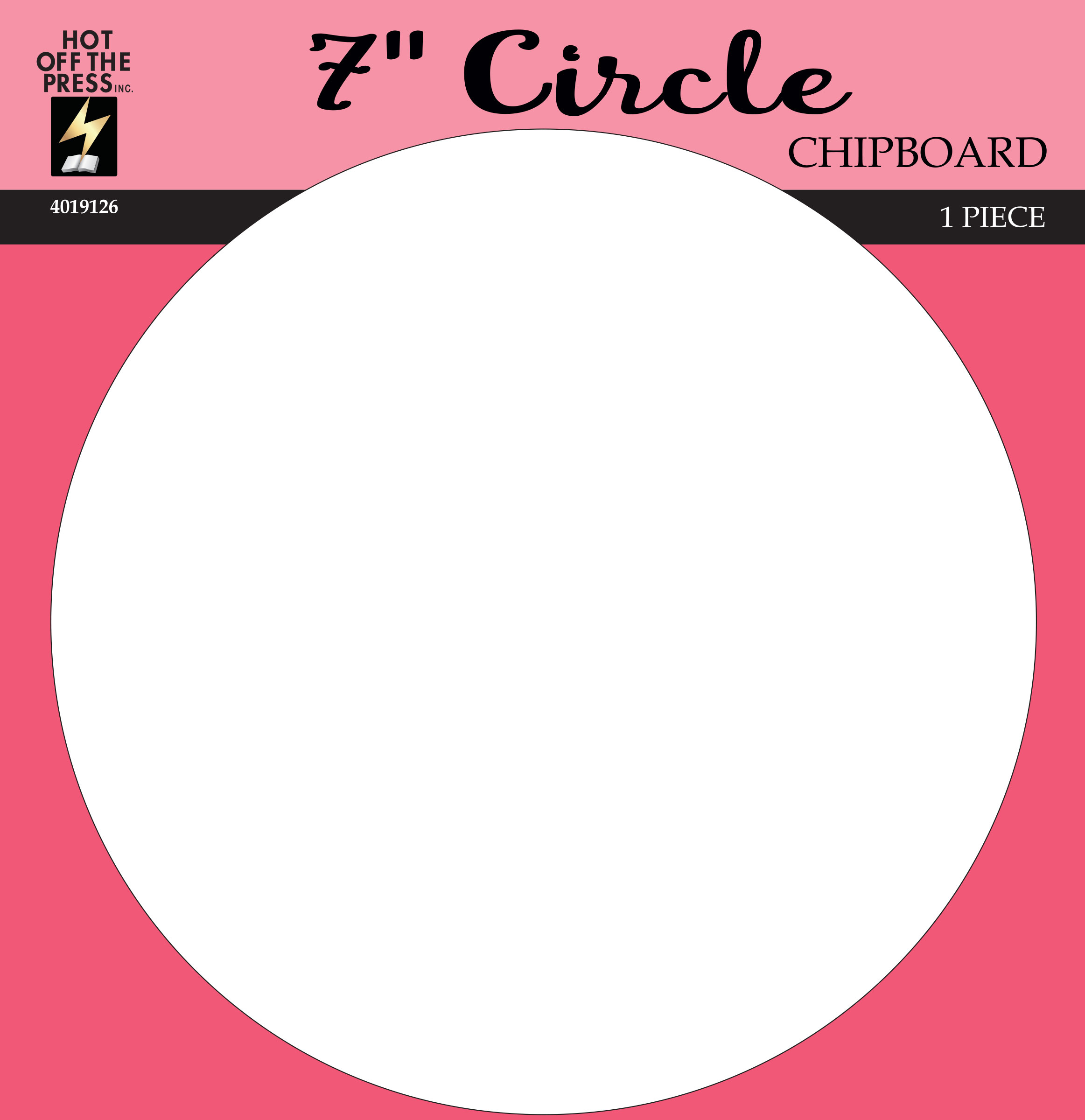7" Circle Chipboard