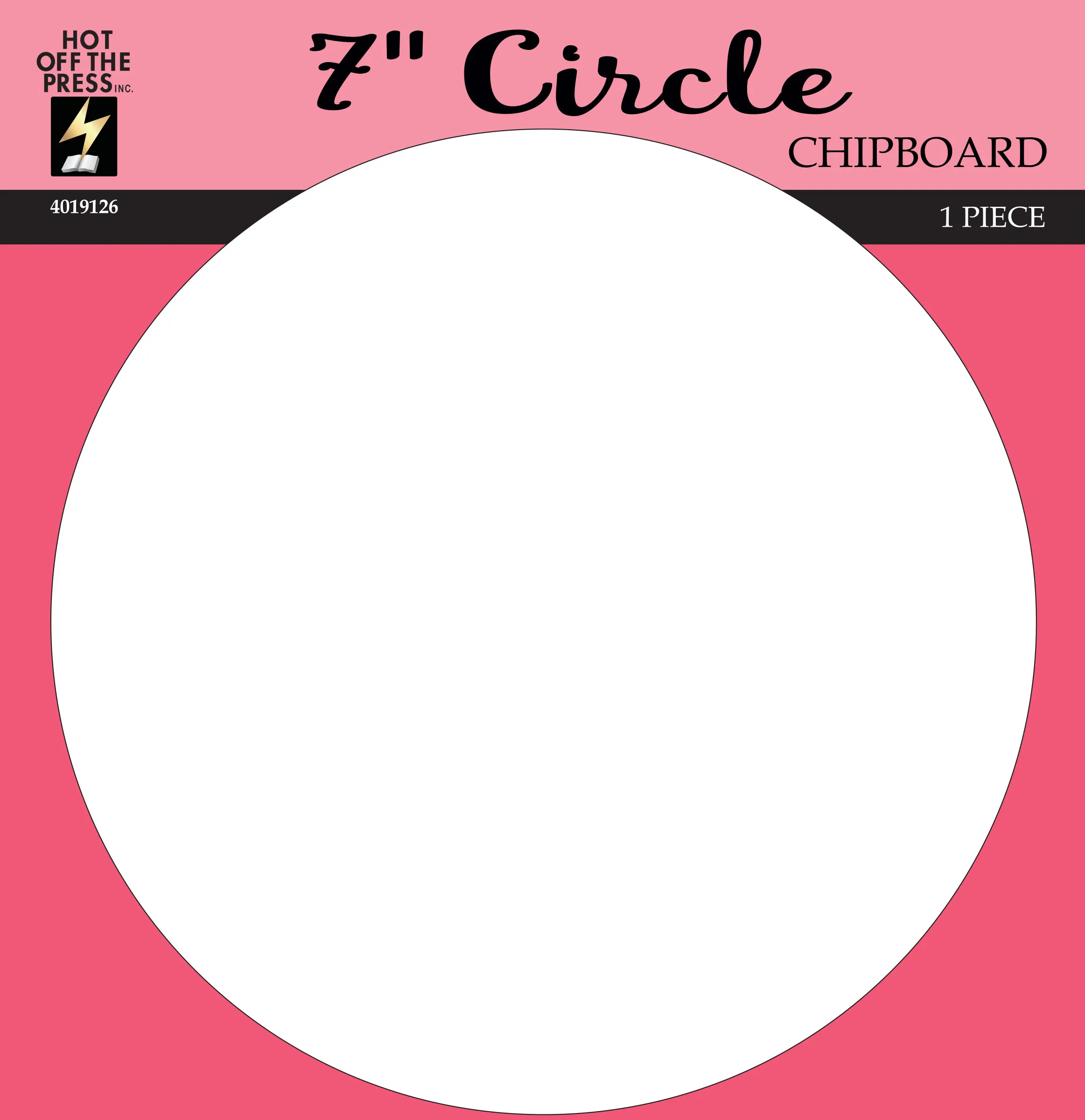 7 inch Circle Chipboard