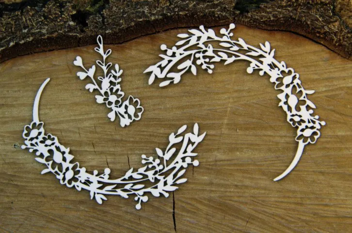 Floral Wreaths Chipboard