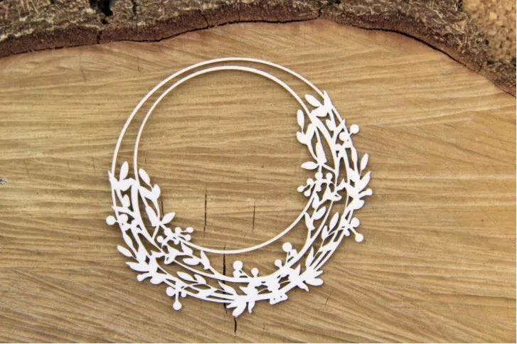 Triple Floral Frame Chipboard