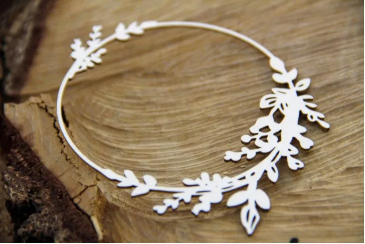 Circle Floral Chipboard