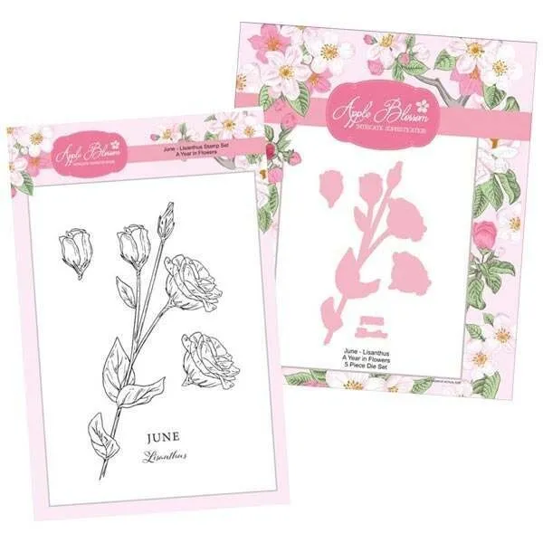 June Die Stamp Combo A Year in Flowers by Apple Blossom