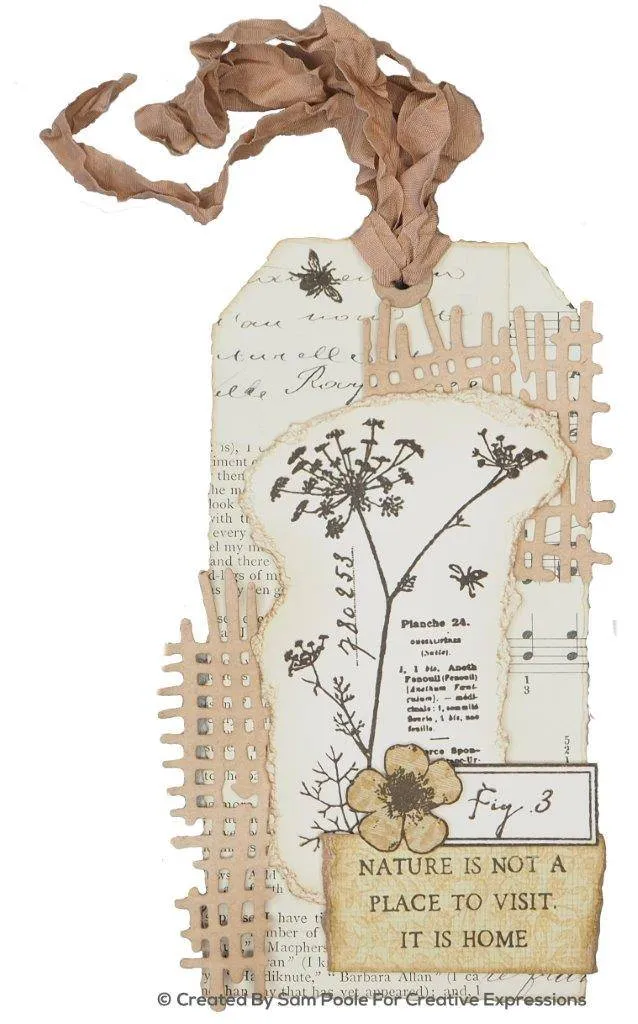 Cheesecloth Craft Die Creative Expressions Sam Poole Shabby Basics