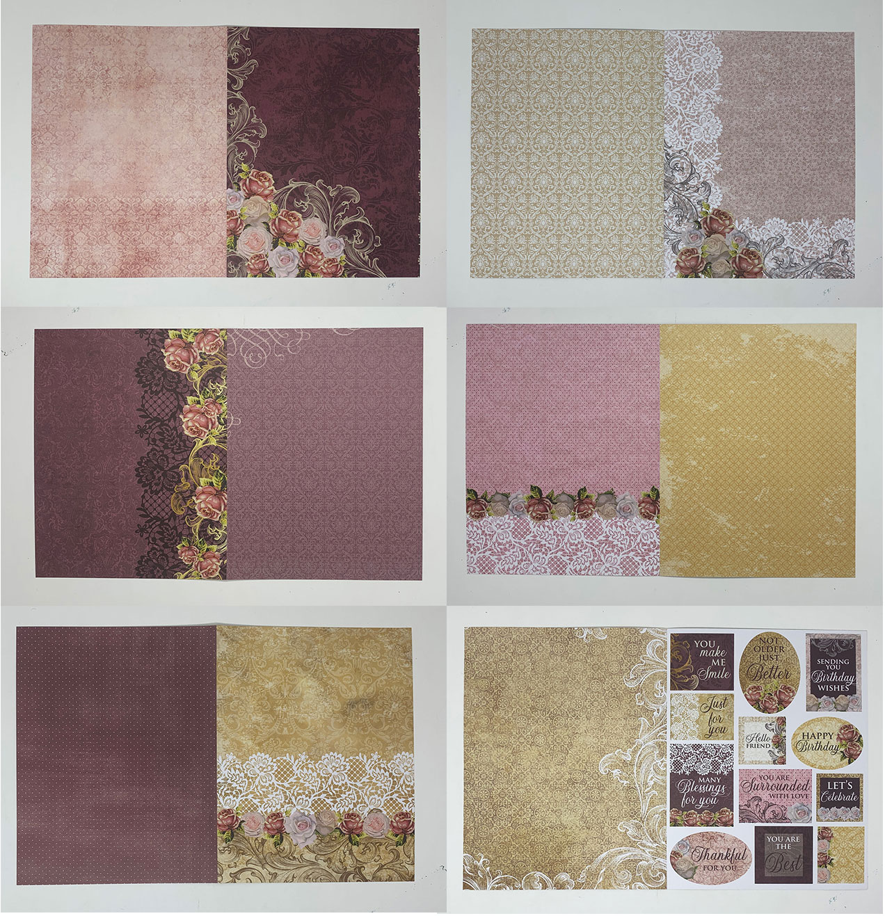 Chantilly Lace 8.5x11 Patterned Pack