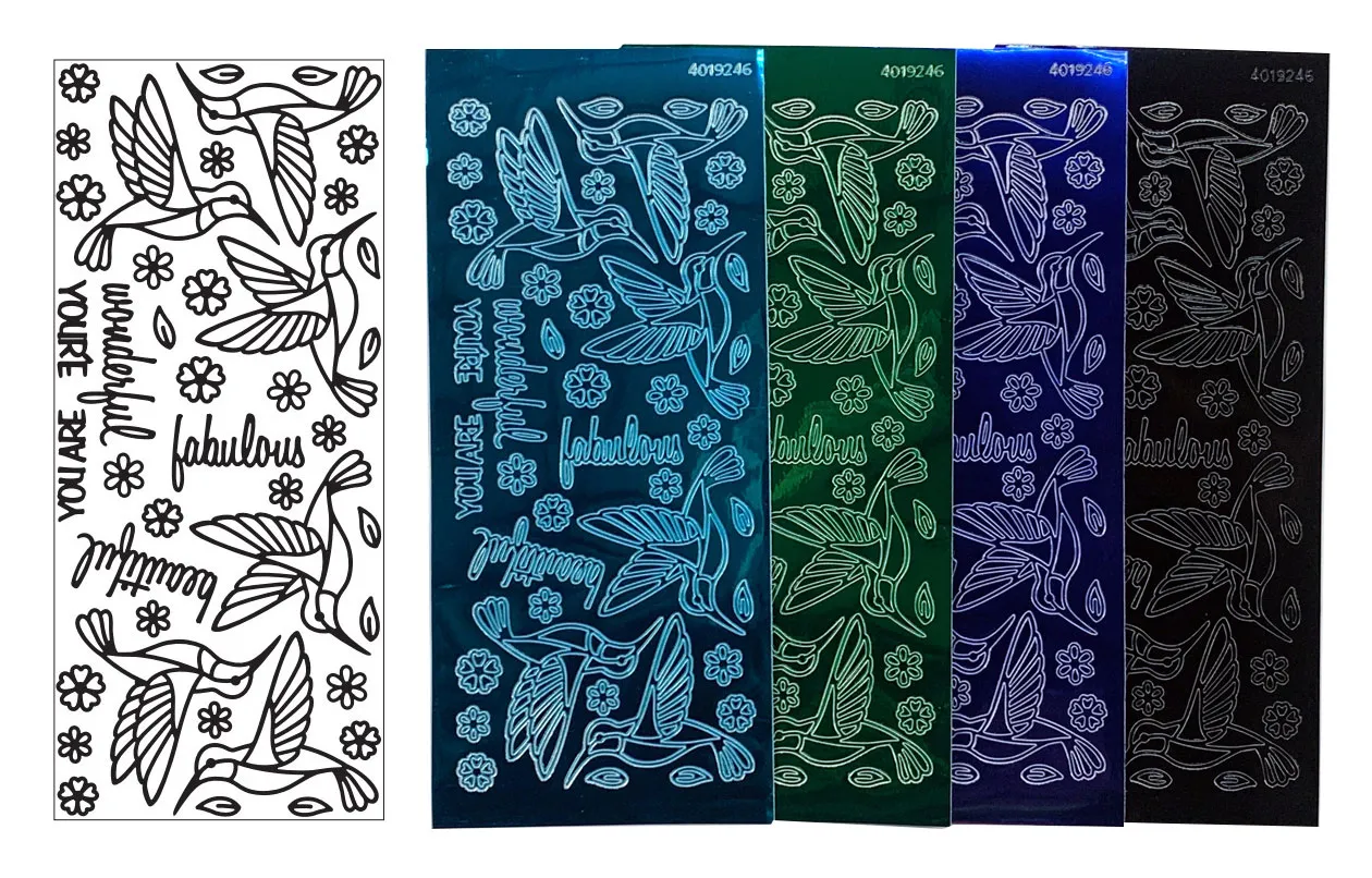 Hummingbird Dazzles, 5 pieces