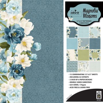Magnolia Blossoms 12x12 Patterned Cardstock