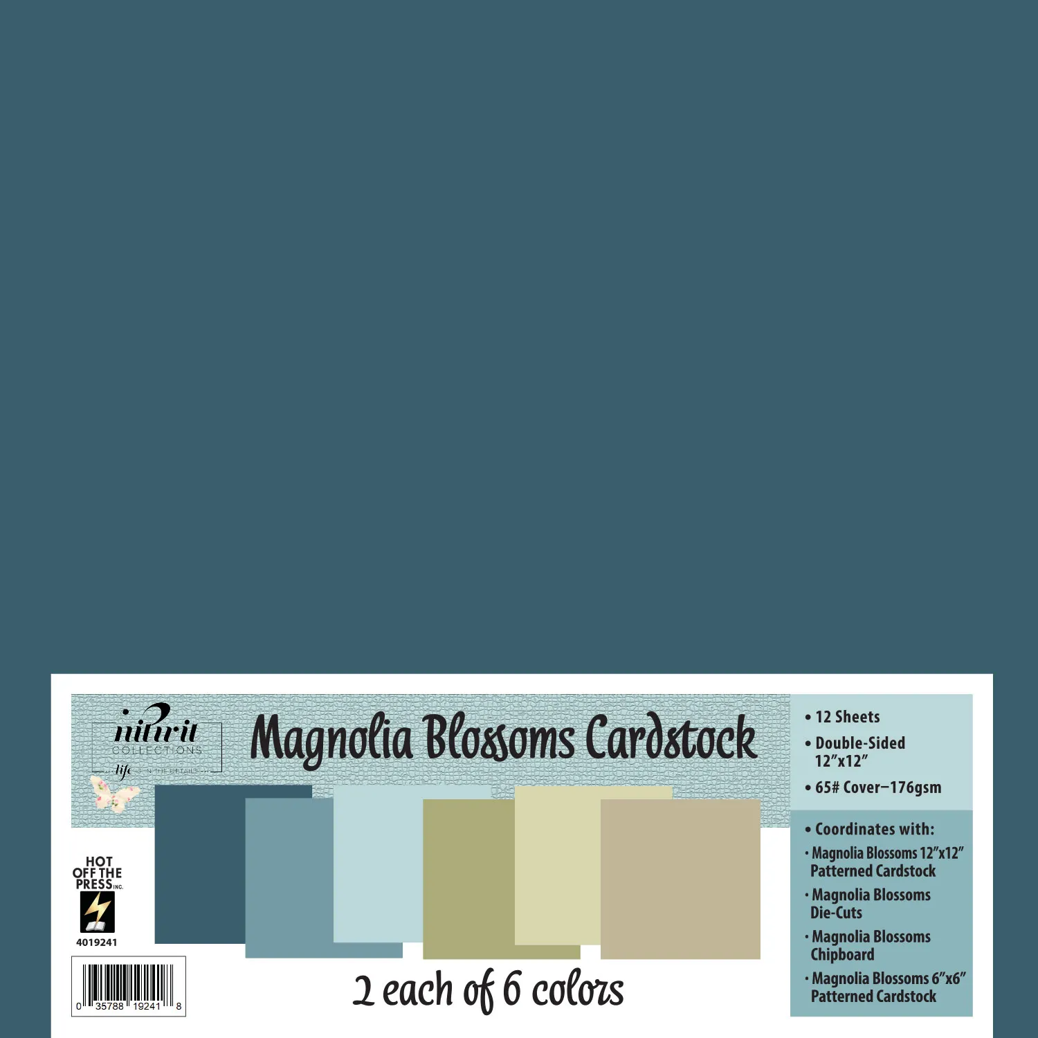 Magnolia Blossoms 12x12 Solid Cardstock