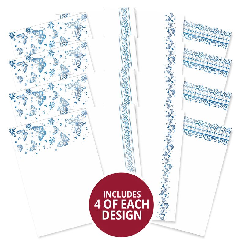 Butterfly Blue Luxury Foiled Acetate