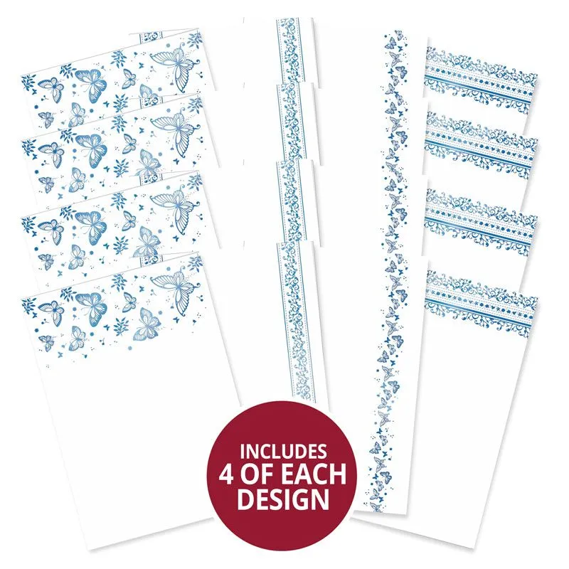 Butterfly Blue Luxury Foiled Acetate