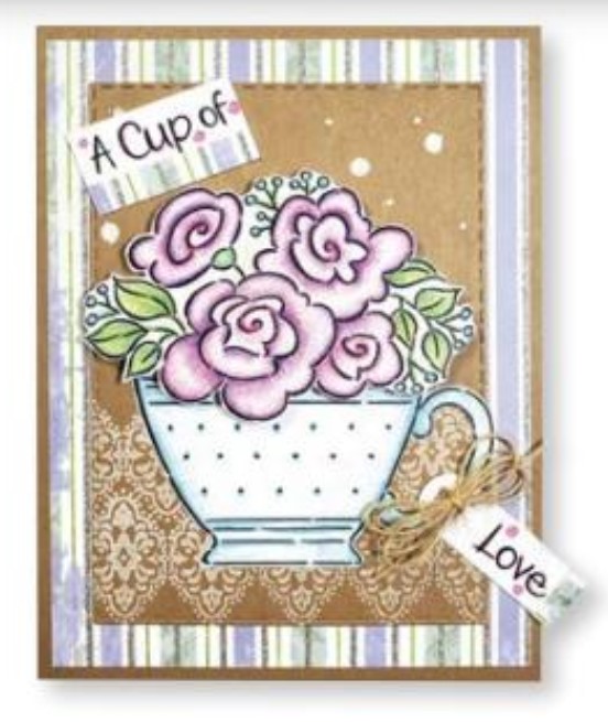 Rose Teacup POP Clear Stamp Set