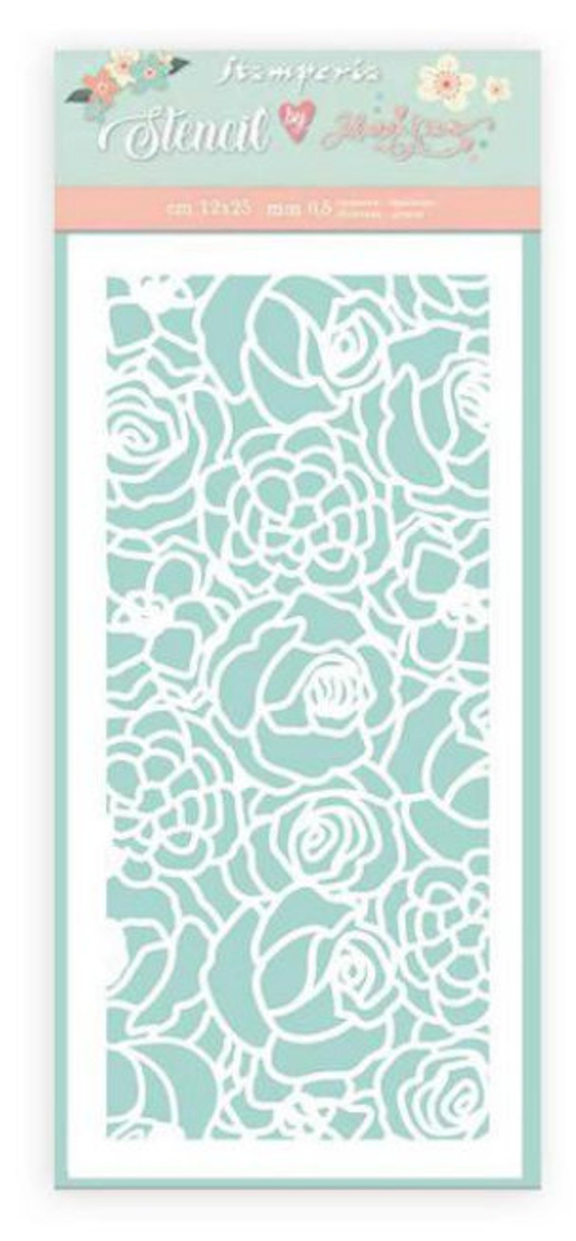 Roses Circle of Love Texture Stencil