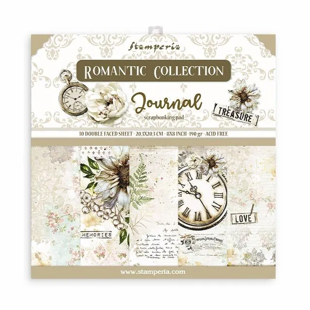 Romantic 8x8 Paper Pad