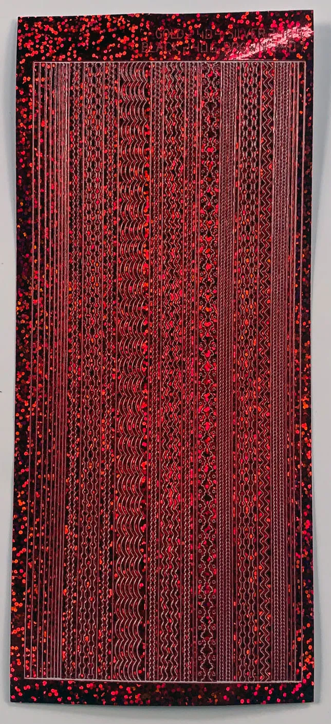 Thin Line Red Glitter Dazzles