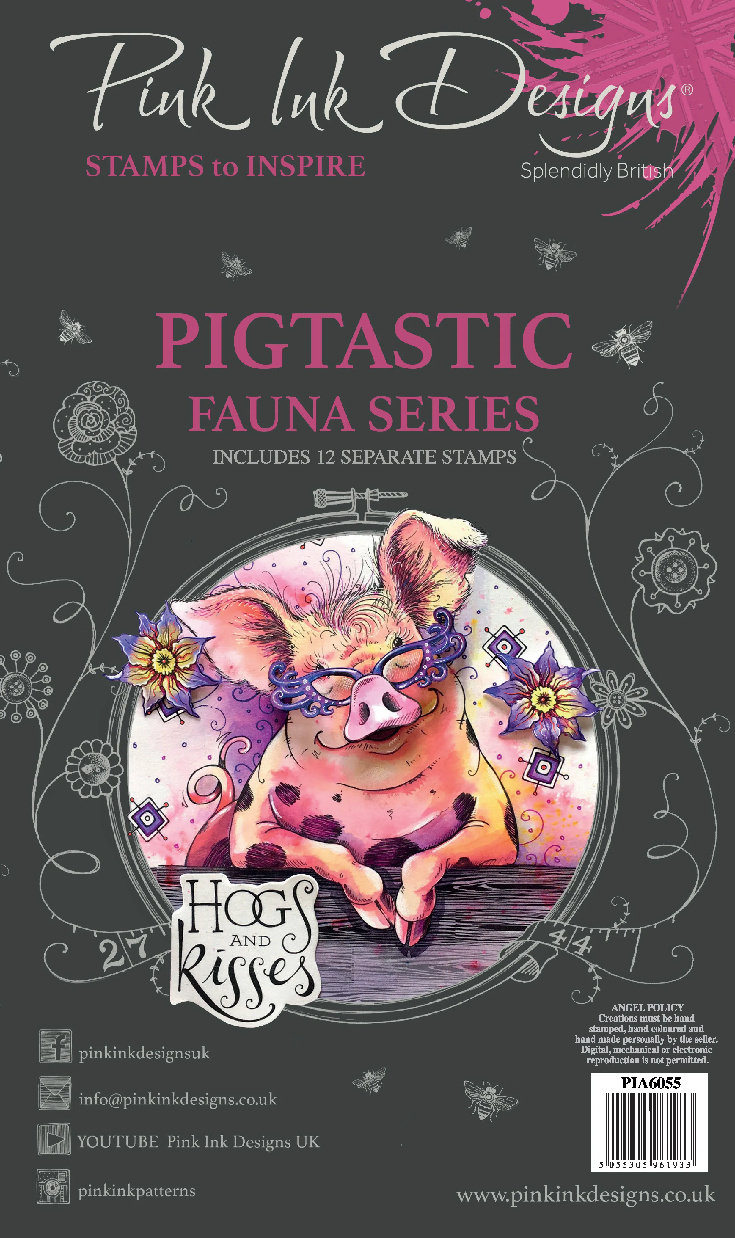 Pink Ink Designs Pigtastic A6 Clear Stamp Set