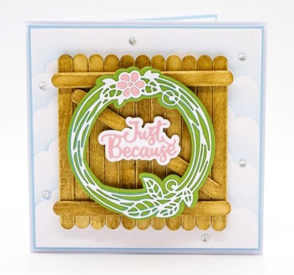 Just Because Floral Scribble Frame Die Set by Tonic