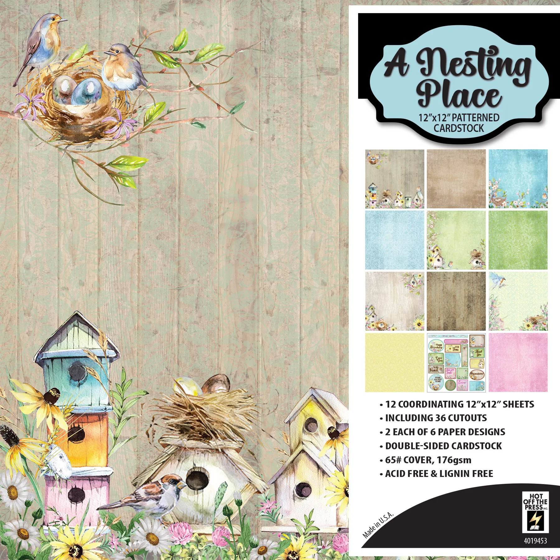 A Nesting Place 12x12 Patterned Cardstock