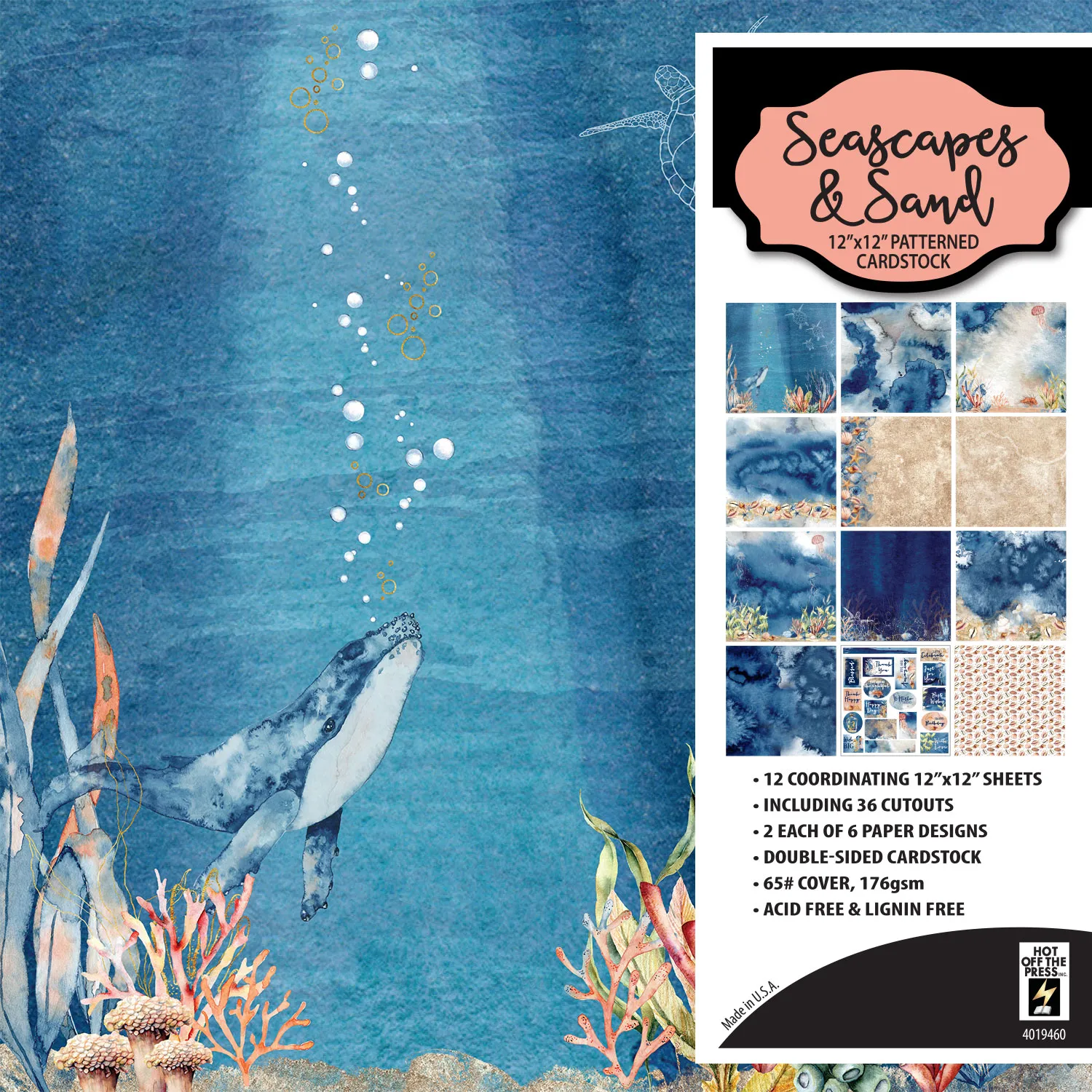 12x12 Patterned Seascapes & Sand Cardstock