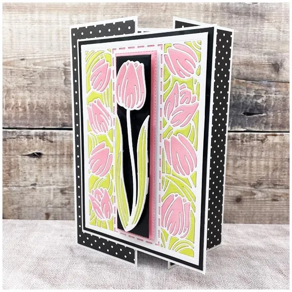 Tulips Panel Die Set Laser Cut Flowers by Apple Blossom