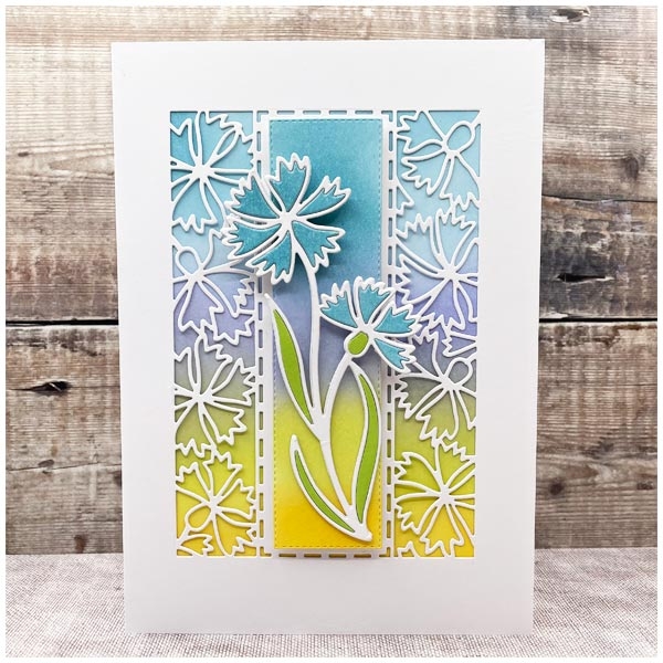 Cornflowers Panel Die Set Laser Cut Flowers by Apple Blossom