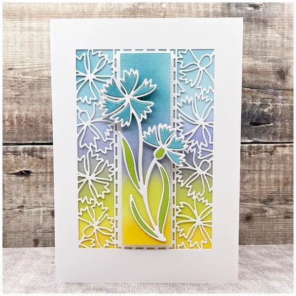 Cornflowers Panel Die Set Laser Cut Flowers by Apple Blossom