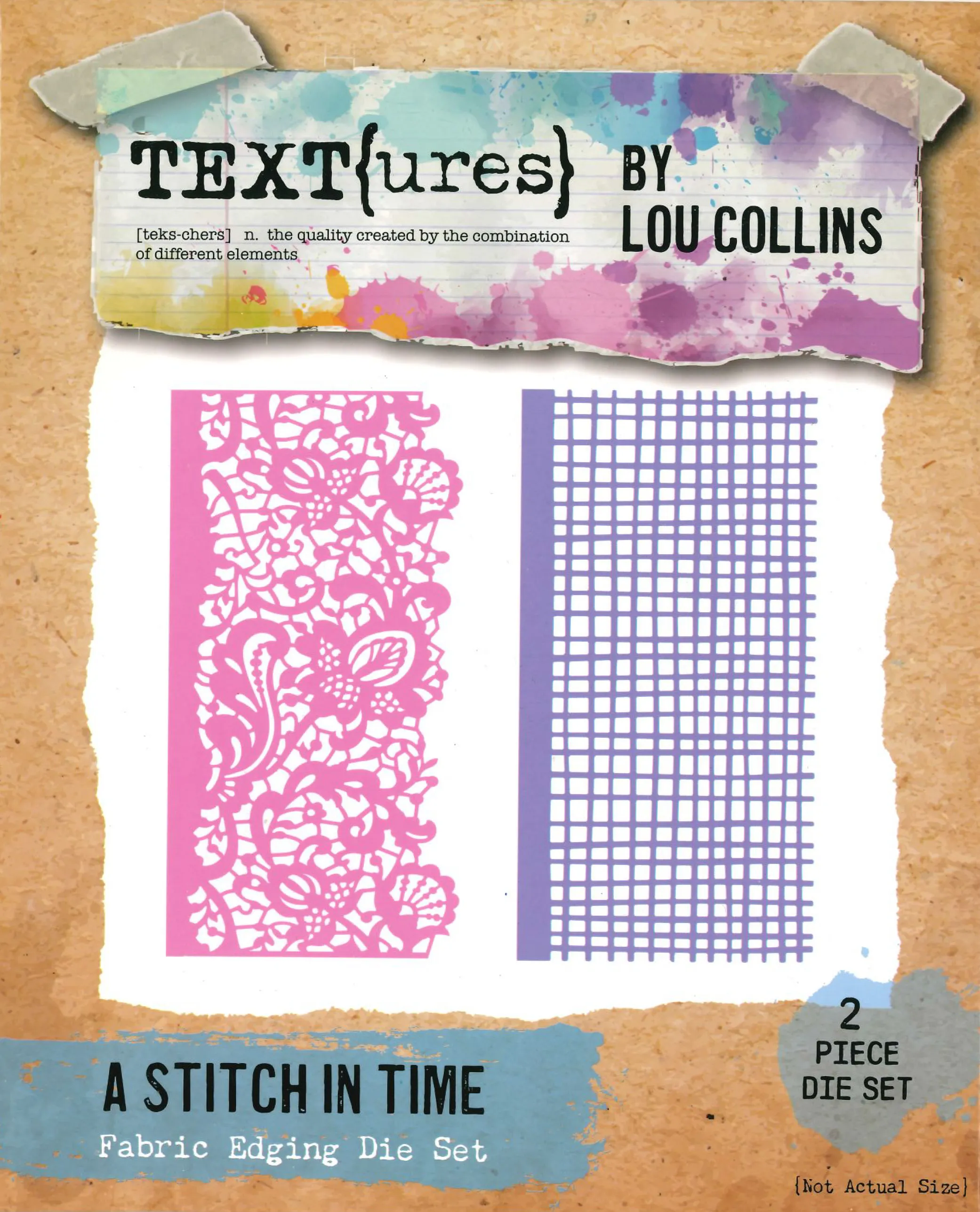 Fabric Edging Die set A Stitch in Time by TEXT[ures]