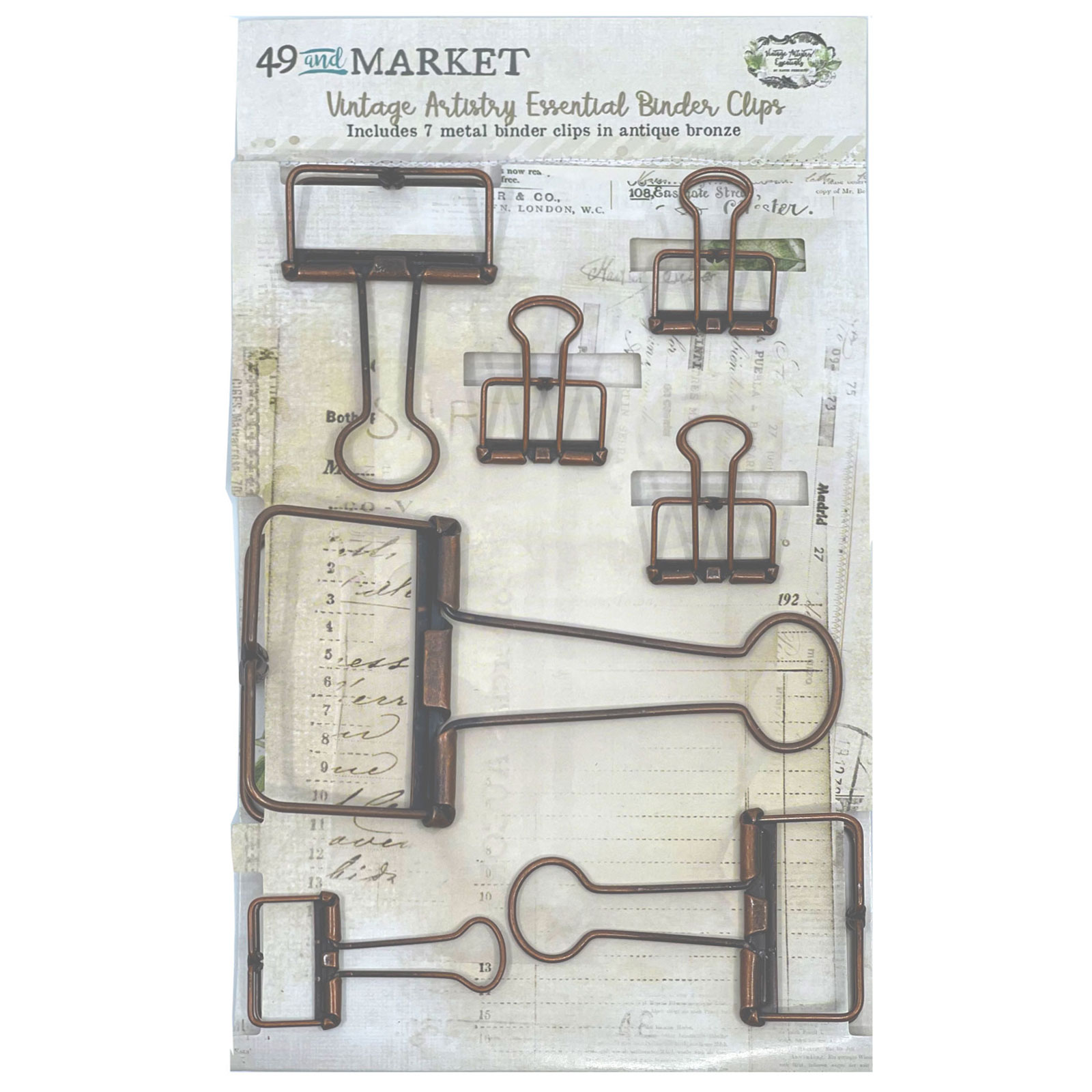 Essential Binder Clips in Antique Bronze