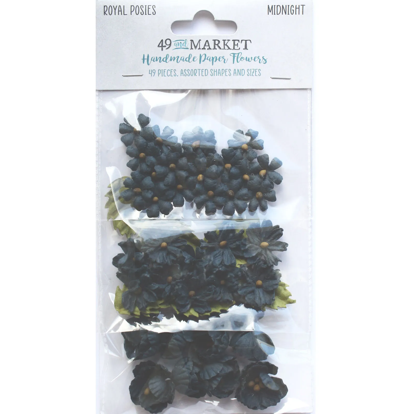 Midnight Royal Posies, 49 pieces