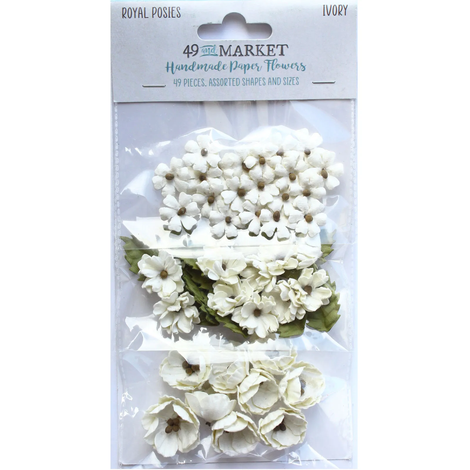 Ivory  Royal Posies, 49 pieces