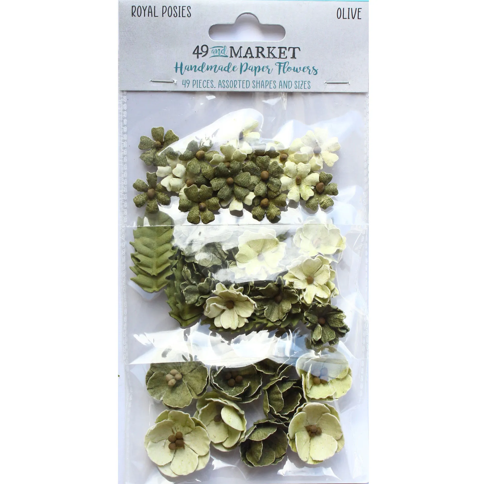 Olive Royal Posies, 49 pieces