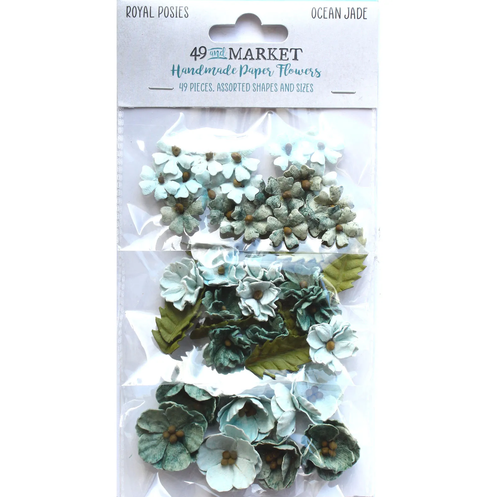 Ocean Jade Royal Posies, 49 pieces