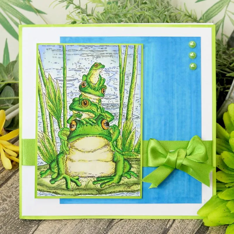 Frog Family A6 Stamp Set For the Love of Stamps