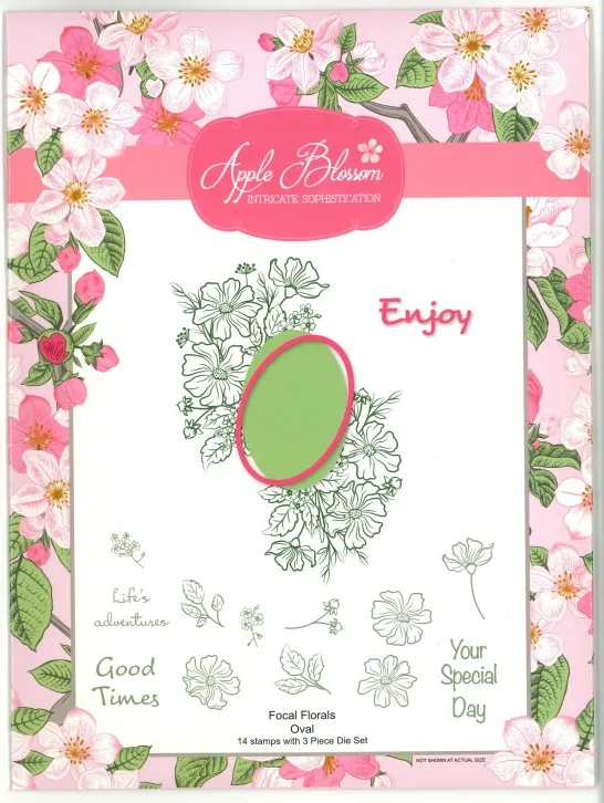Oval Focal Florals Apple Blossom Die/Stamp Combo
