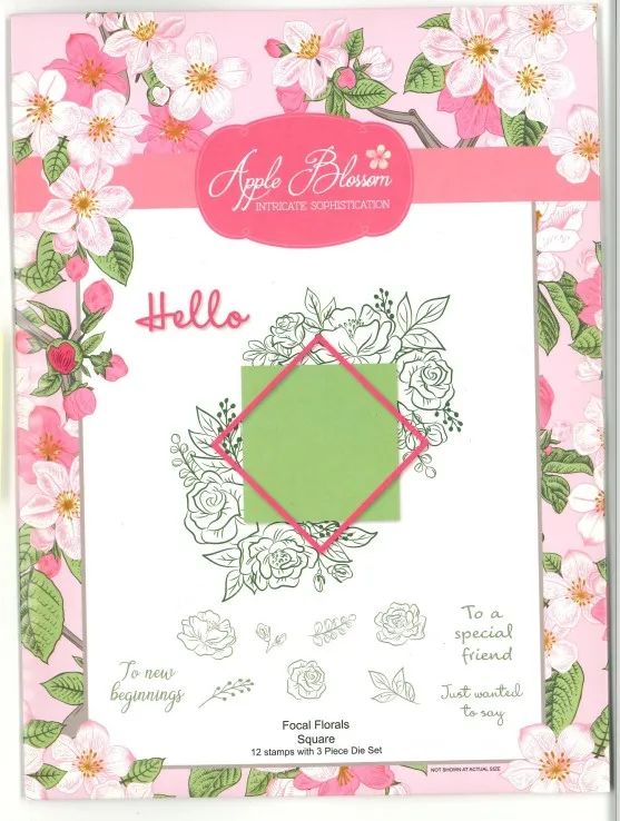 Square Focal Florals Apple Blossom Die/Stamp Combo