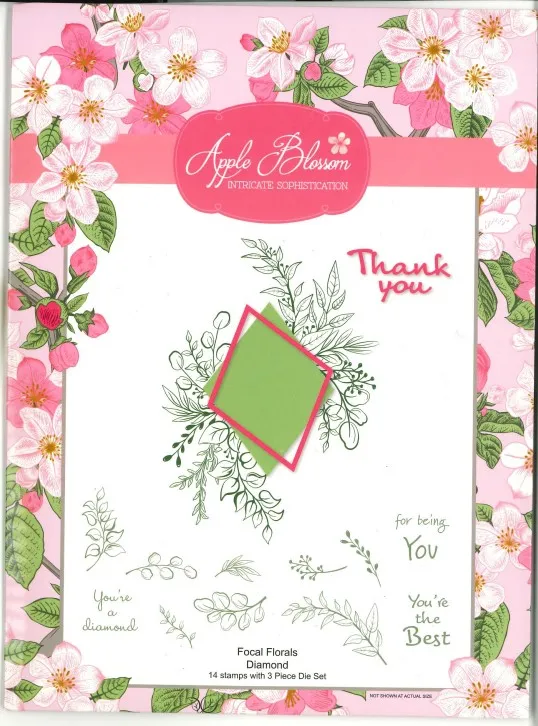 Diamond Focal Florals Apple Blossom Die/Stamp Combo