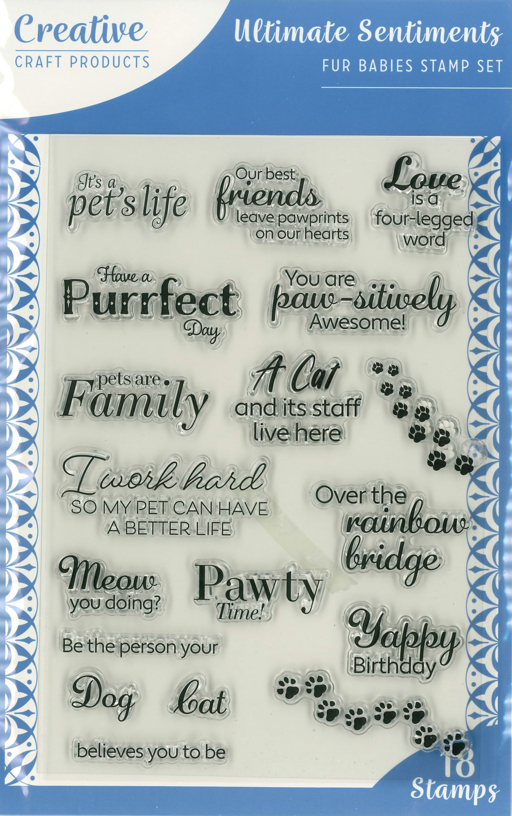 Creative A5 Stamp Set Ultimate Sentiments Fur Babies