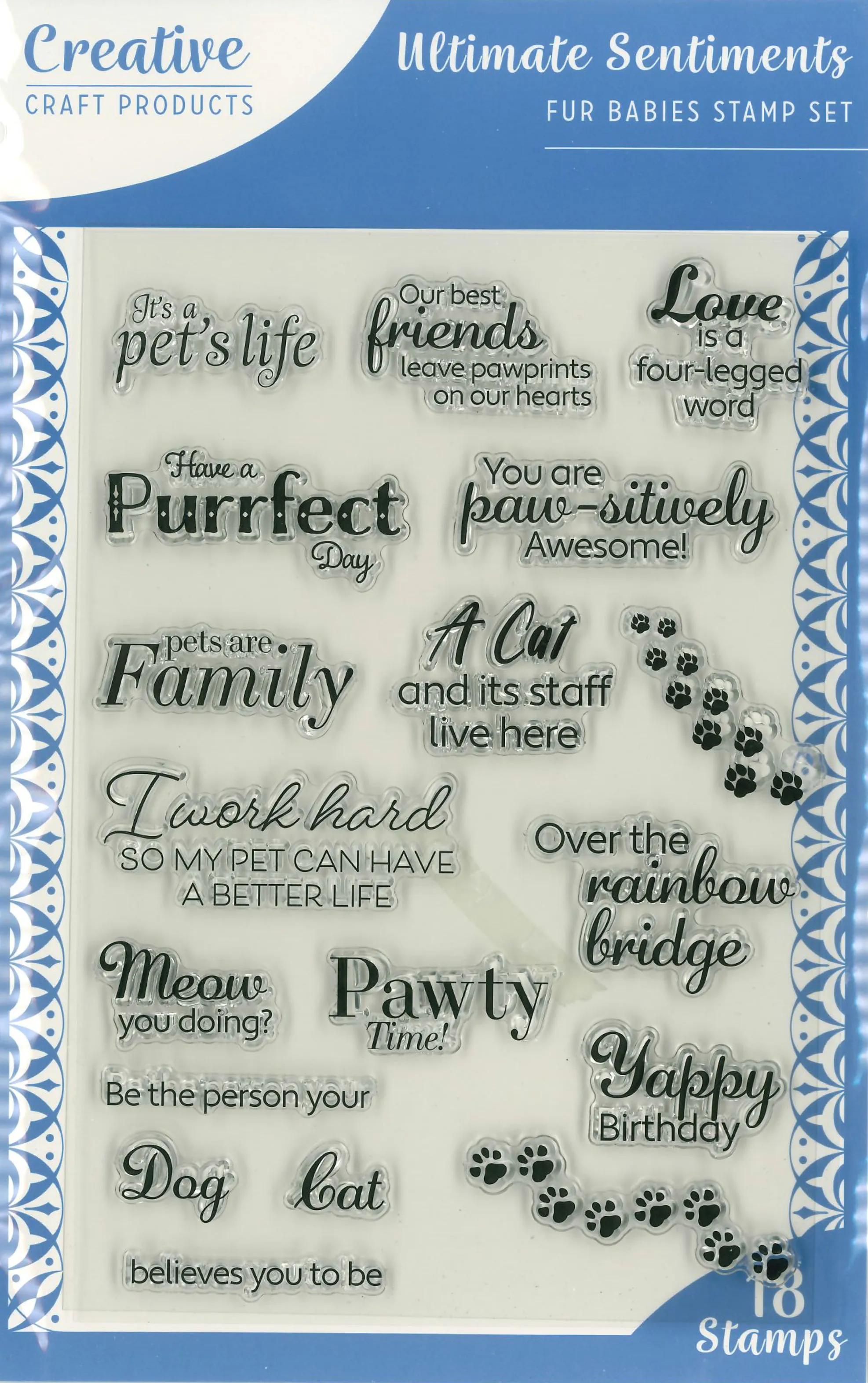 Creative A5 Stamp Set Ultimate Sentiments Fur Babies