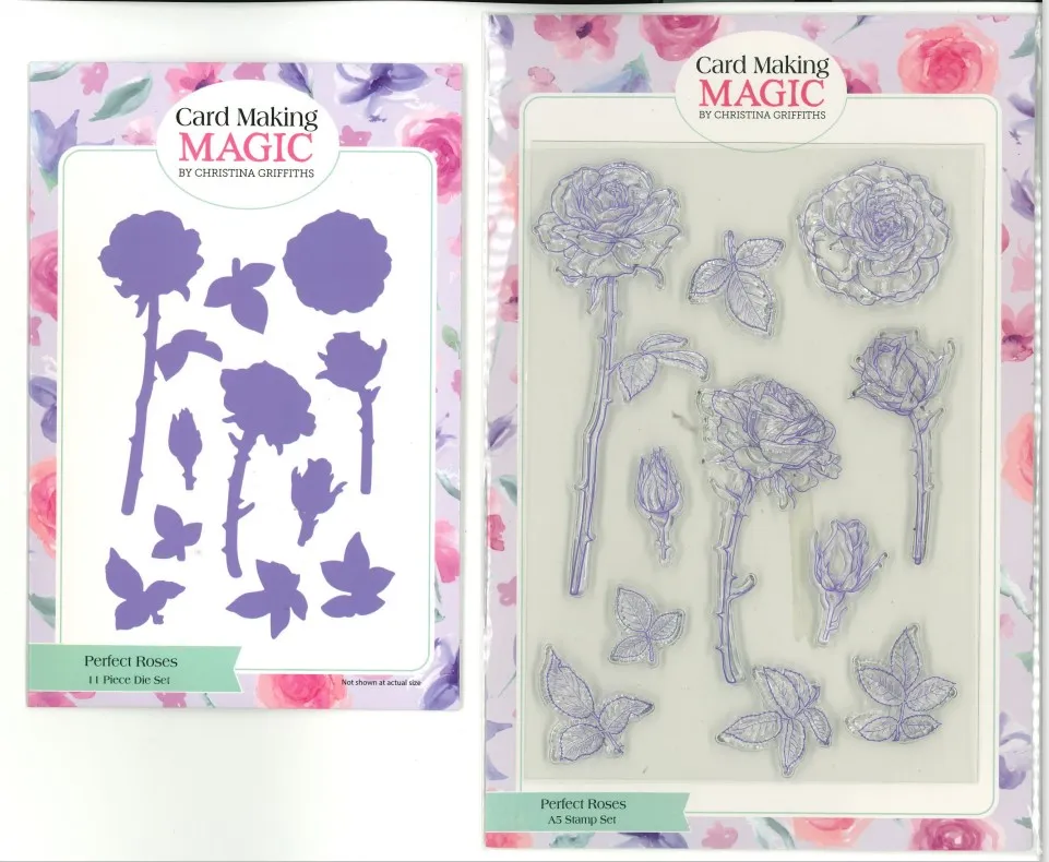 Perfect Roses Super Slimline Boxes Die/ A5 Stamp Combo by Card Making Magic