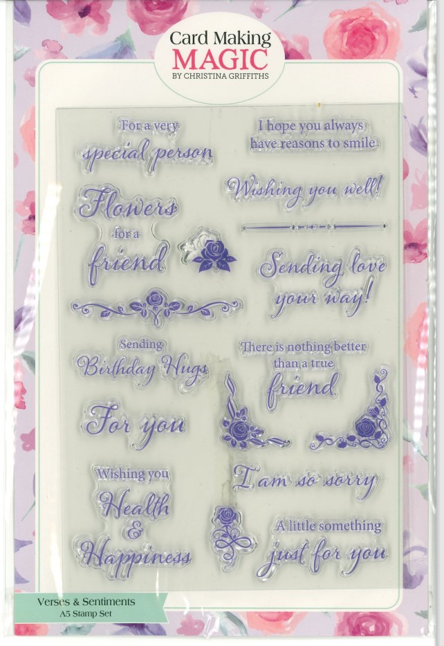 Verses and Sentiments Super Slimline Boxes - Card Making Magic A5 Stamp Set